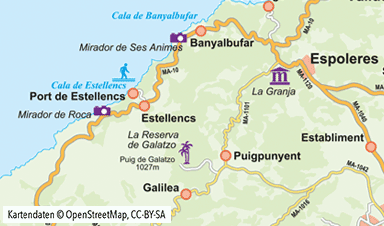 Karte Naturpark Puig de Galatzó