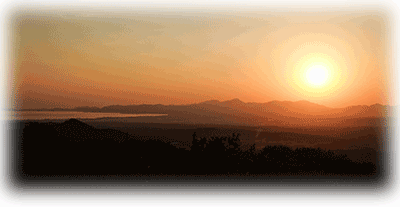 Sonnenuntergang am Klosteranlage Santuari Nostra Senyora de Cura
