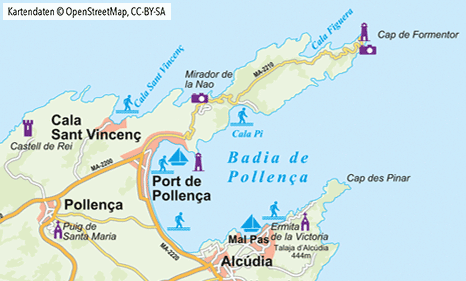 Karte Cap de Formentor