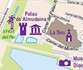 Mallorca-Homepage.de - Innenstadtkarte von Palma sind alle Sehenswürdigkeiten
