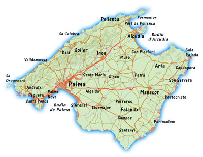 Mallorca Übersichtskarte